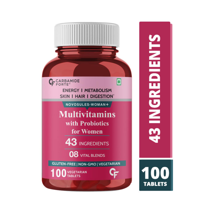 Carbamide Forte Multivitamins with Probiotics for Women Vegetarian Tablet (100'S)