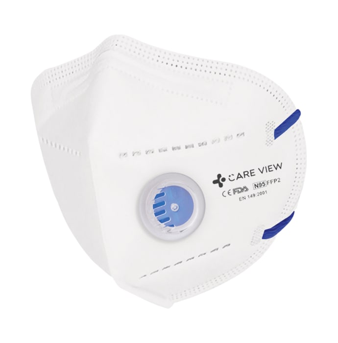 Care View CV1221HV N95 FFP2 Certified Headloop with & Exhalation Valve with 6 Layers Filtration Protective Mask