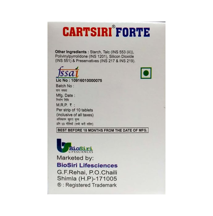 Cartsiri Forte Tablet (10'S)