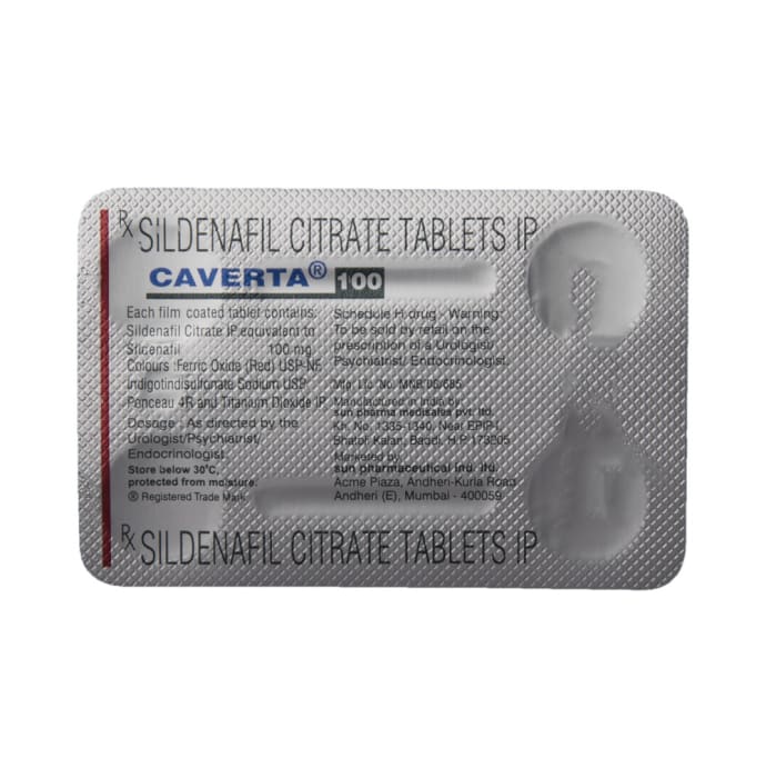 Caverta 100mg Tablet (4'S)