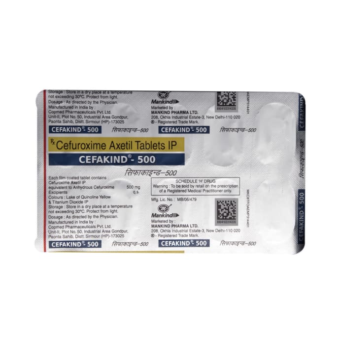 Cefakind 500mg Tablet (10'S)