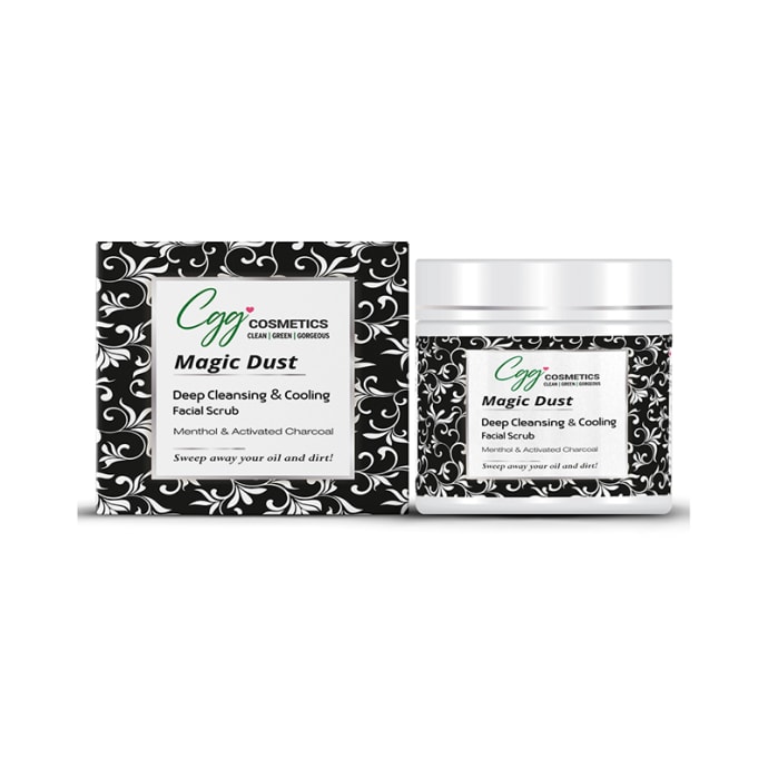 CGG Cosmetics Facial Scrub Magic Dust Menthol & Activated Charcoal (100gm)