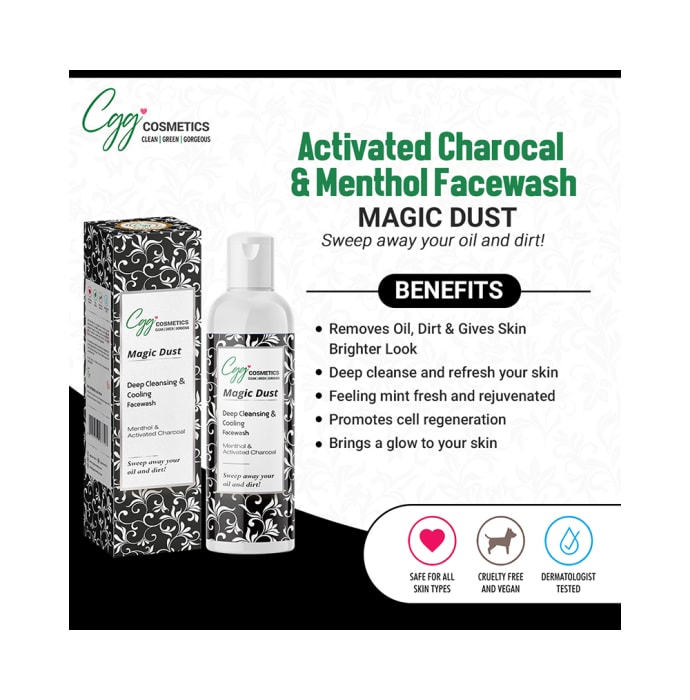 CGG Cosmetics Magic Dust Menthol & Activated Charcoal Face Wash (100ml)