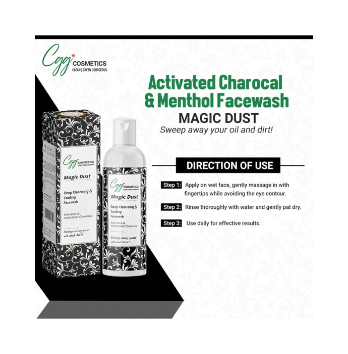 CGG Cosmetics Magic Dust Menthol & Activated Charcoal Face Wash (100ml)