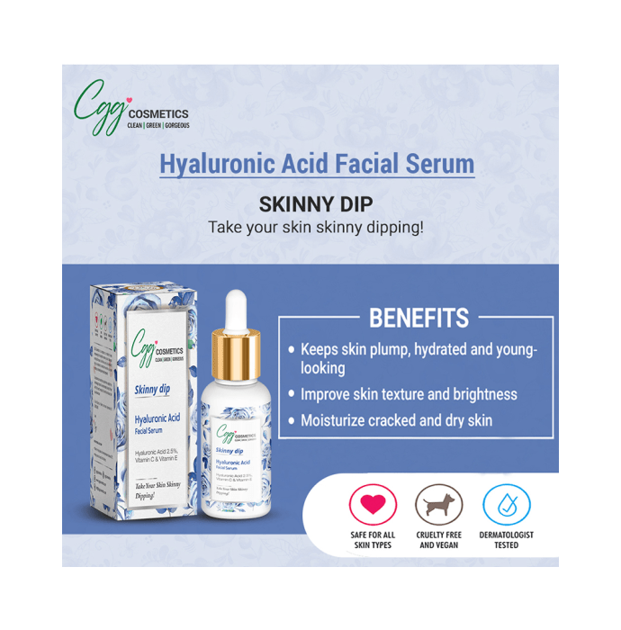 CGG Cosmetics Skinny Dip Hyaluronic Acid Facial Serum (30ml)