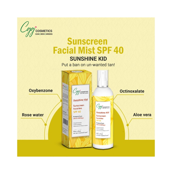 CGG Cosmetics Sunshine Kid Sunscreen Facial Mist SPF 40 (100ml)