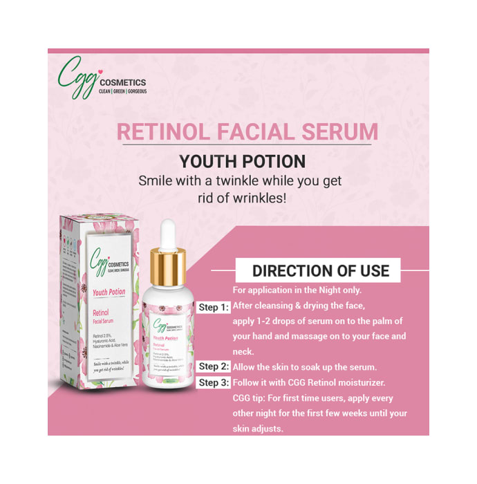 CGG Cosmetics Youth Potion Retinol Facial Serum (30ml)