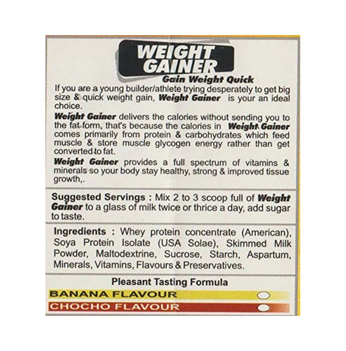 Champ's Weight Gainer Banana (1kg)