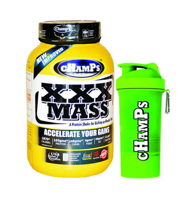 Champ's XXX Mass Banana with Shaker Free (9lb)