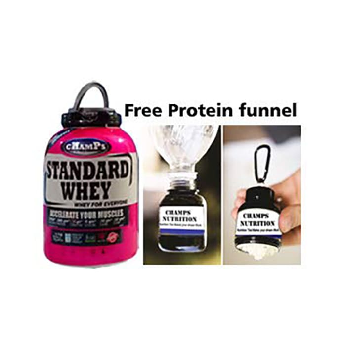 Champs Standard Whey Protein American Ice Cream with Protein Funnel Free (6lb)