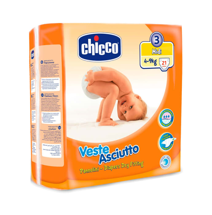 Chicco diapers dry fitting midi