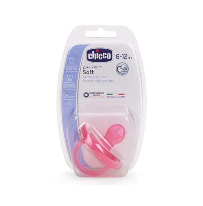 Chicco Physio Soft Silicone Soother 6 to 12 Months Pink