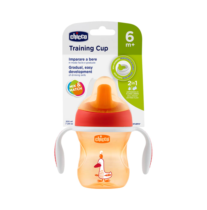 Chicco Training Sipper Cup 6 months (200 ml) Green and Orange