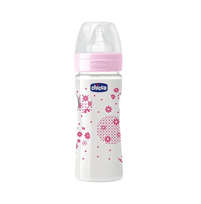 Chicco well being polypropylene feeding bottle pink