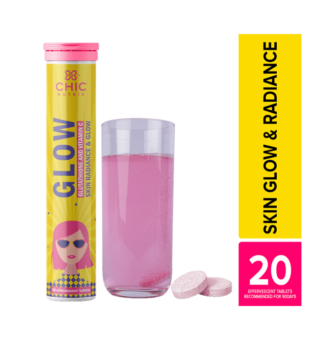 Chicnutrix Glow Glutathione and Vitamin C Strawberry and Lemon Effervescent Tablet (20'S)