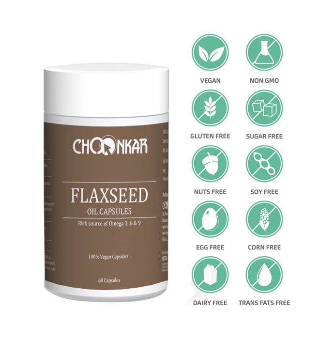 Choonkar Omega 3,6,9 Flaxseed Oil Vegan Capsule