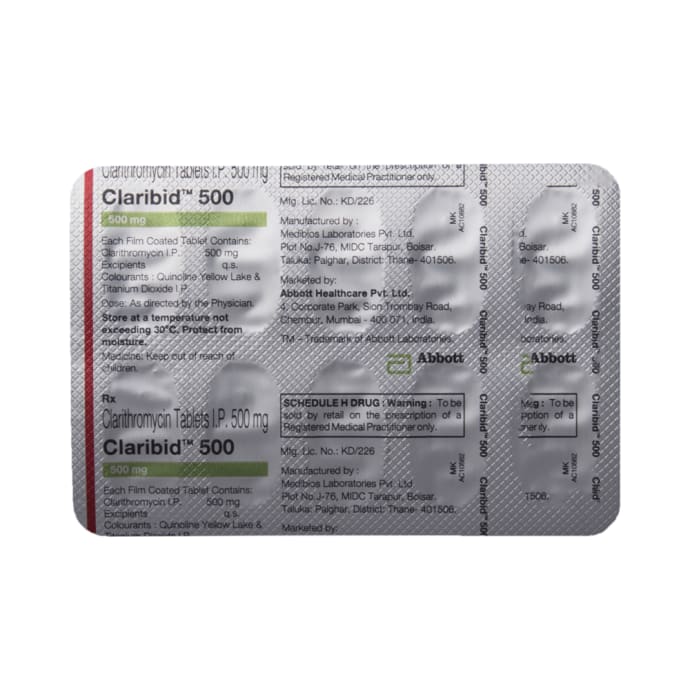 Claribid 500mg Tablet (10'S)