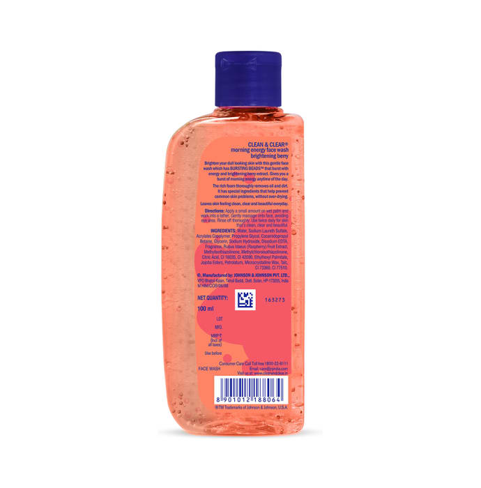 Clean & clear morning energy berry face wash