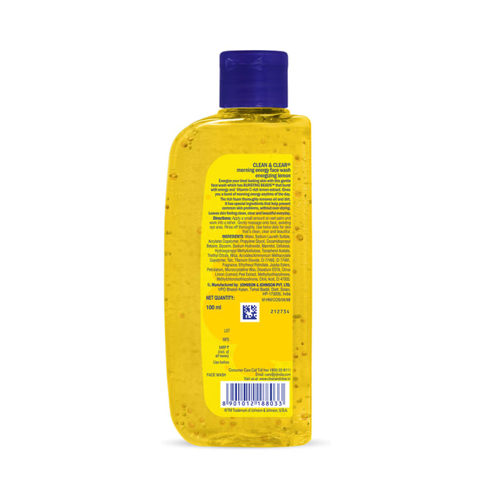 Clean & clear morning energy lemon face wash