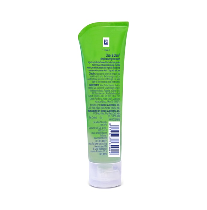 Clean & clear pimple clearing face wash (40ml)