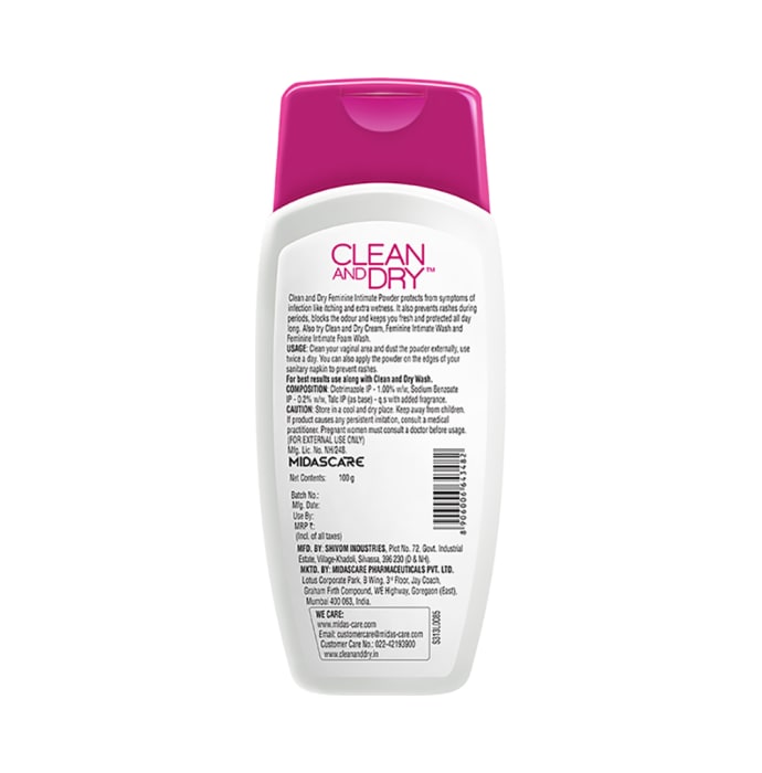 Clean & Dry Daily Intimate Powder (100gm)