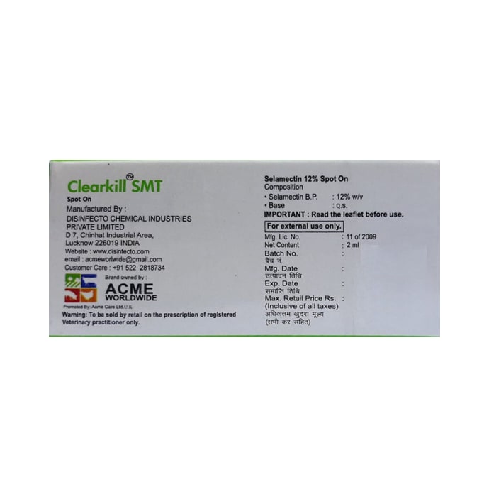 ClearKill SMT Spot On for Dogs 20.1-40Kg (2ml)