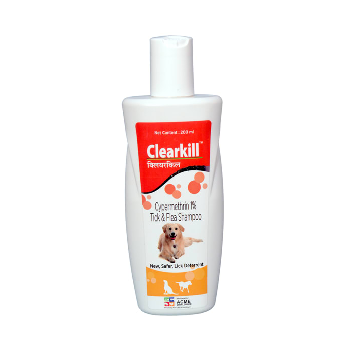 ClearKill Tick & Flea Shampoo for Dogs (200ml)