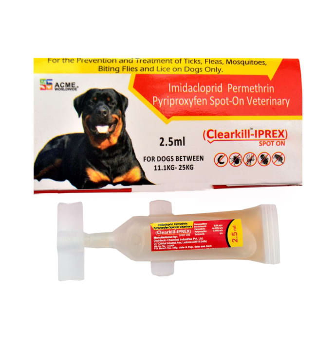 Clearkill-Iprex Spot On for Dogs 11.1-25kg (2.5ml)