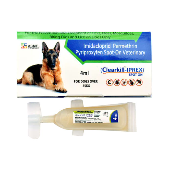 Clearkill-Iprex Spot On for Dogs Over 25Kg (4ml)