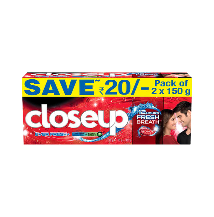 Closeup Ever Fresh+ Red Hot Toothpaste (150gm Each)