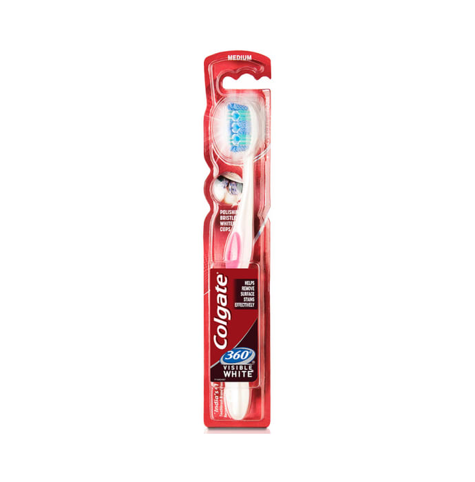 Colgate 360 Visible White Toothbrush Medium