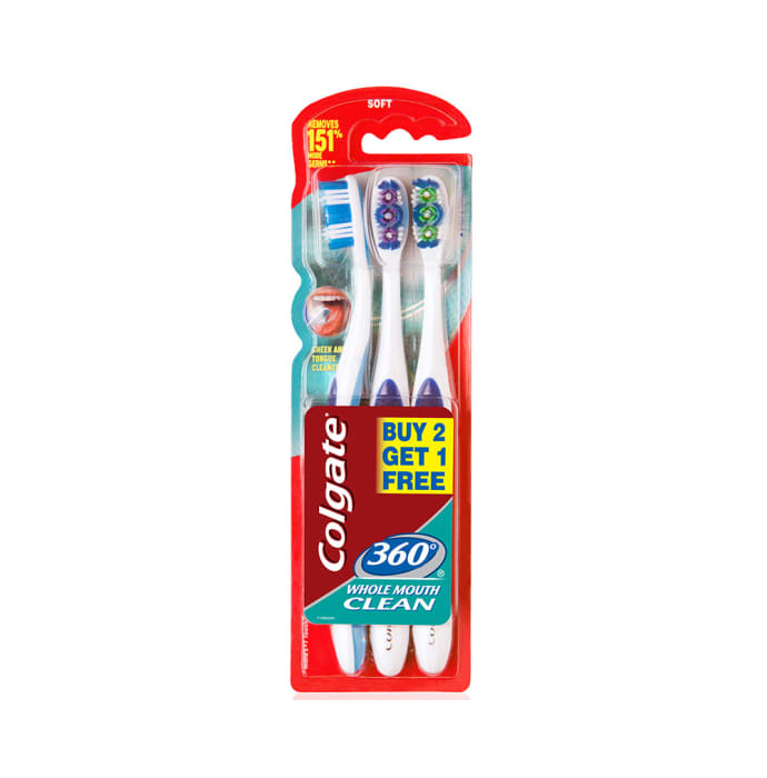 Colgate 360 Whole Mouth Clean Toothbrush ( Buy 2 Get 1 Free)