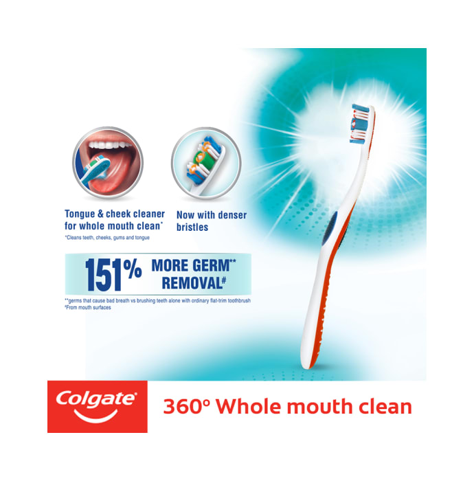 Colgate 360 Whole Mouth Clean Toothbrush ( Buy 2 Get 1 Free)