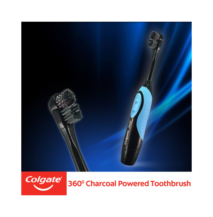 Colgate Battery Operated Toothbrush 360 Charcoal