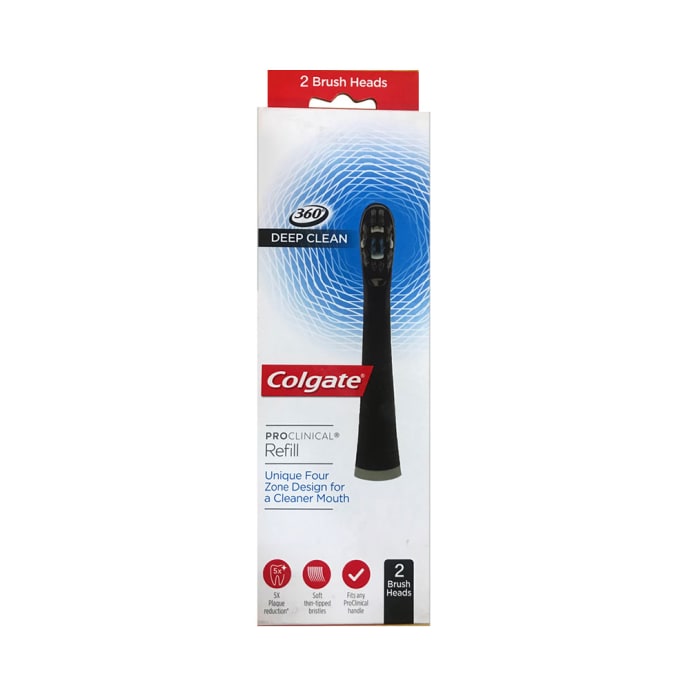 Colgate Battery Powered Toothbrush Refill Proclinical Charcoal