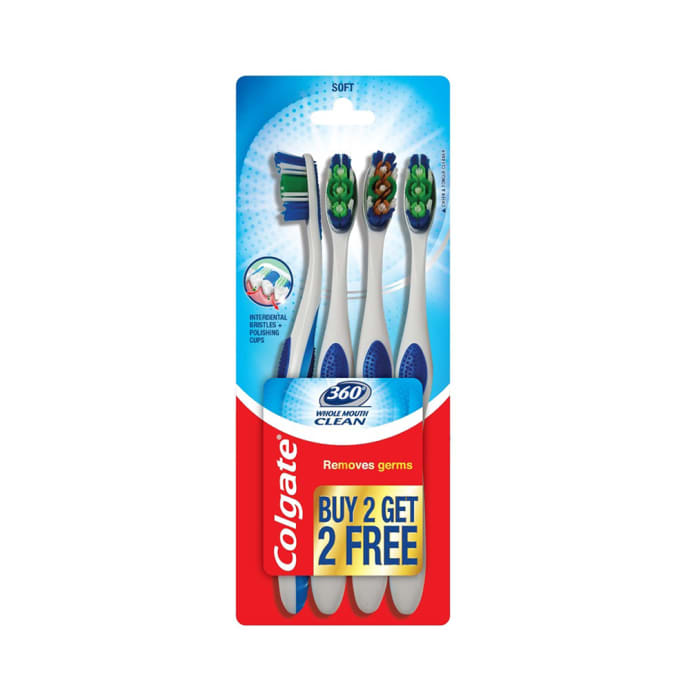 Colgate Colgate 360 Degree Whole Mouth Clean Toothbrush (Buy 2 Get 2 Free)