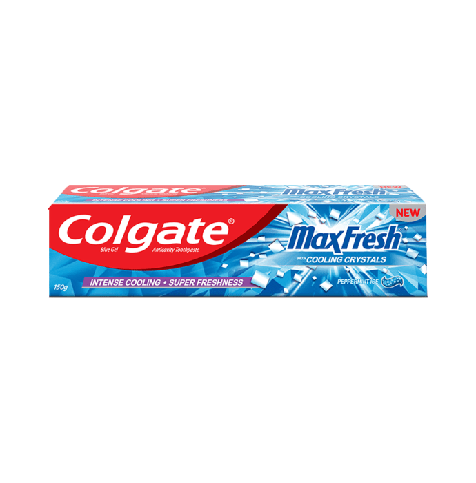 Colgate Maxfresh Peppermint Ice Blue Gel Toothpaste (150gm)