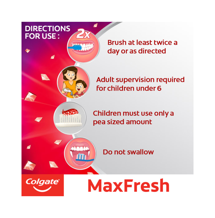 Colgate Maxfresh Red Gel Anticavity Toothpaste with Free Toothbrush (70gm)