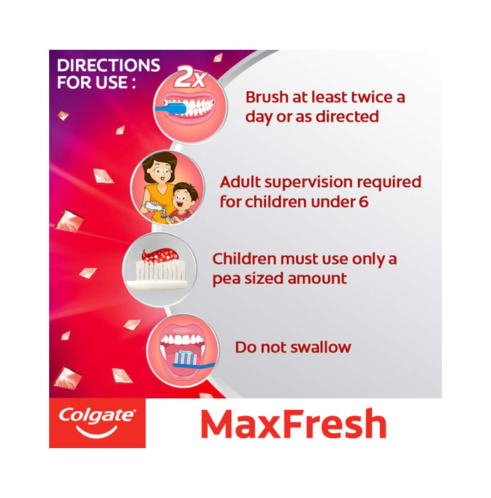 Colgate Maxfresh Spicy Fresh Red Gel Toothpaste (150gm)