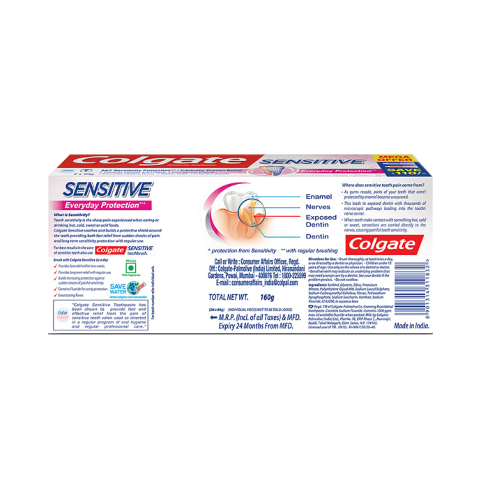 Colgate Sensitive Anticavity Toothpaste 80gm Each