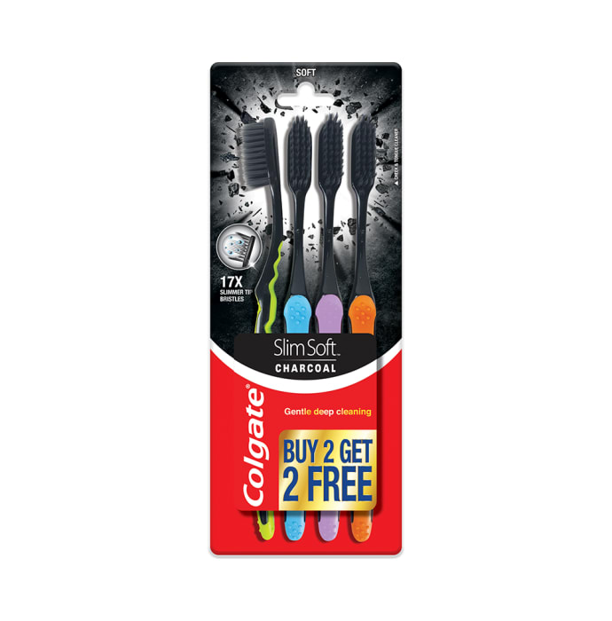 Colgate Slim Soft Charcoal Toothbrush (Buy 2 Get 2 Free)