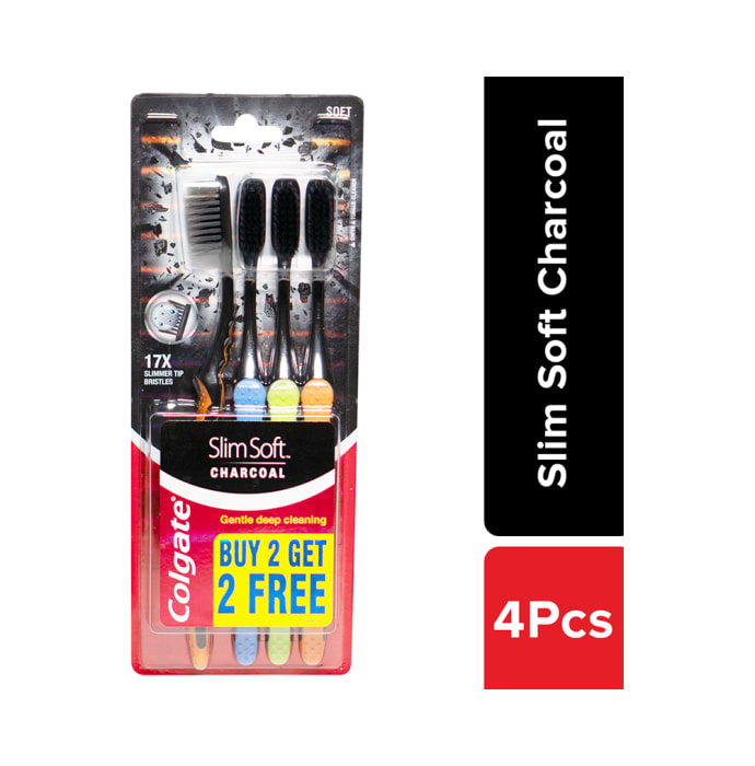 Colgate Slim Soft Charcoal Toothbrush (Buy 2 Get 2 Free)