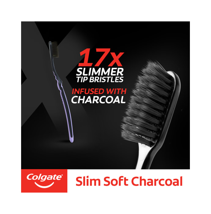 Colgate Slim Soft Charcoal Toothbrush (Buy 2 Get 2 Free)