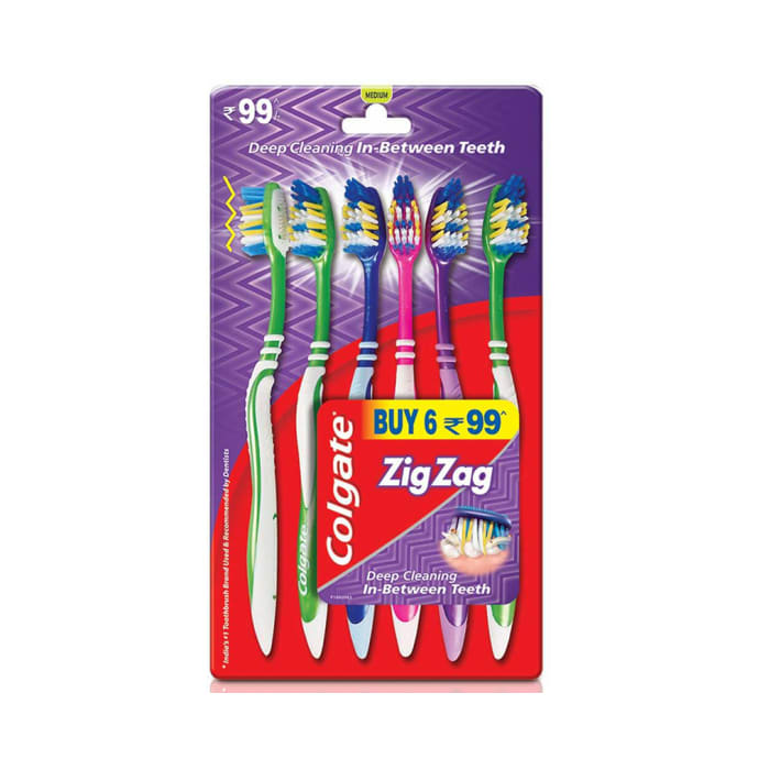 Colgate Zig Zag Bristle Medium Toothbrush