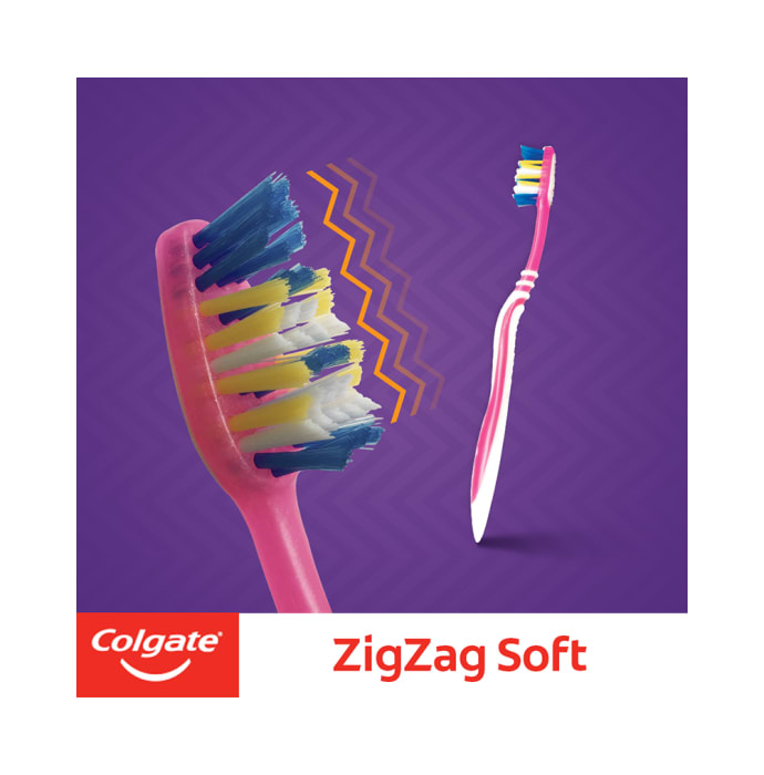 Colgate Zig Zag Bristles Toothbrush (Buy 2 Get 1 Free) Medium