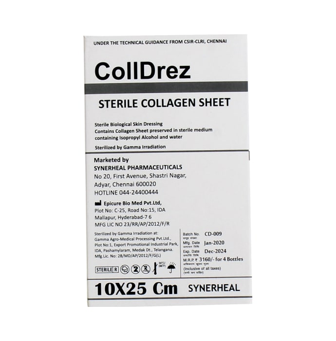 CollDrez Sterile Collagen Sheet 10cm x 25cm