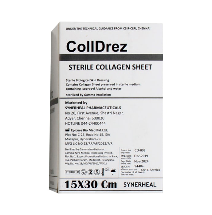 CollDrez Sterile Collagen Sheet 15cm x 30cm