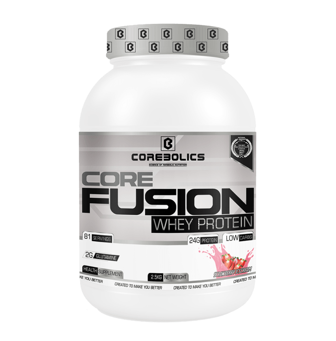 Corebolics core fusion whey protein strawberry ice-cream (5.5lb)