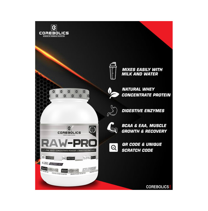 Corebolics Raw-Pro Unflavoured (900gm)