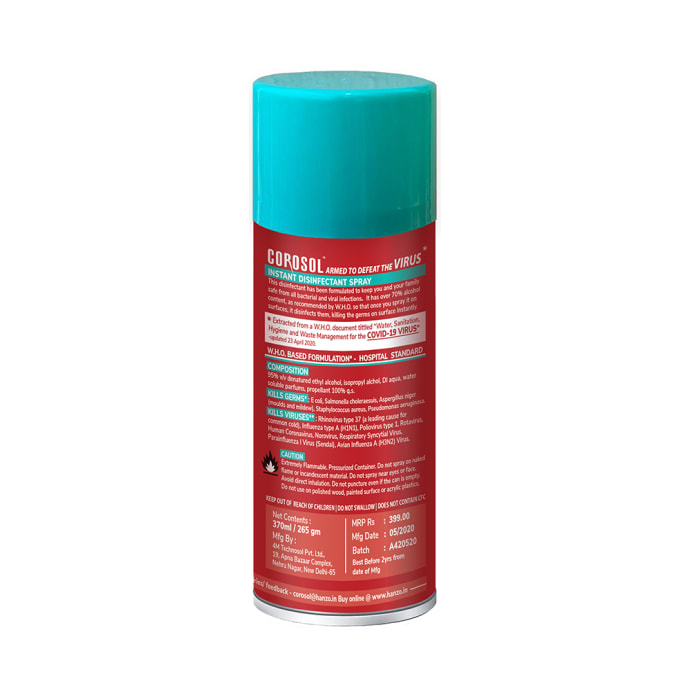 Corosol Instant Disinfectant Spray (370ml)